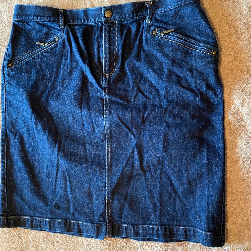 Jeans Knee Length Skirt